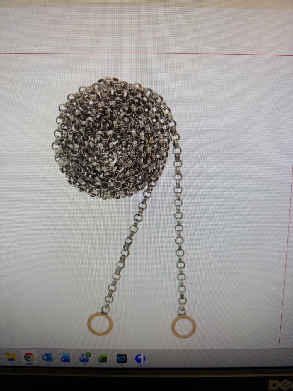 Marla Aaron Sterling Silver Rolo chain with yellow gold ends, 22 inch